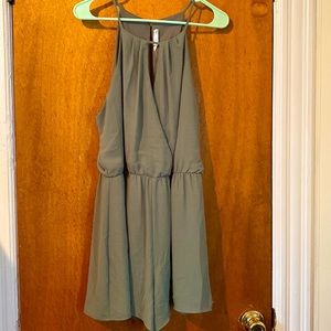 Olive green high-neck romper size L